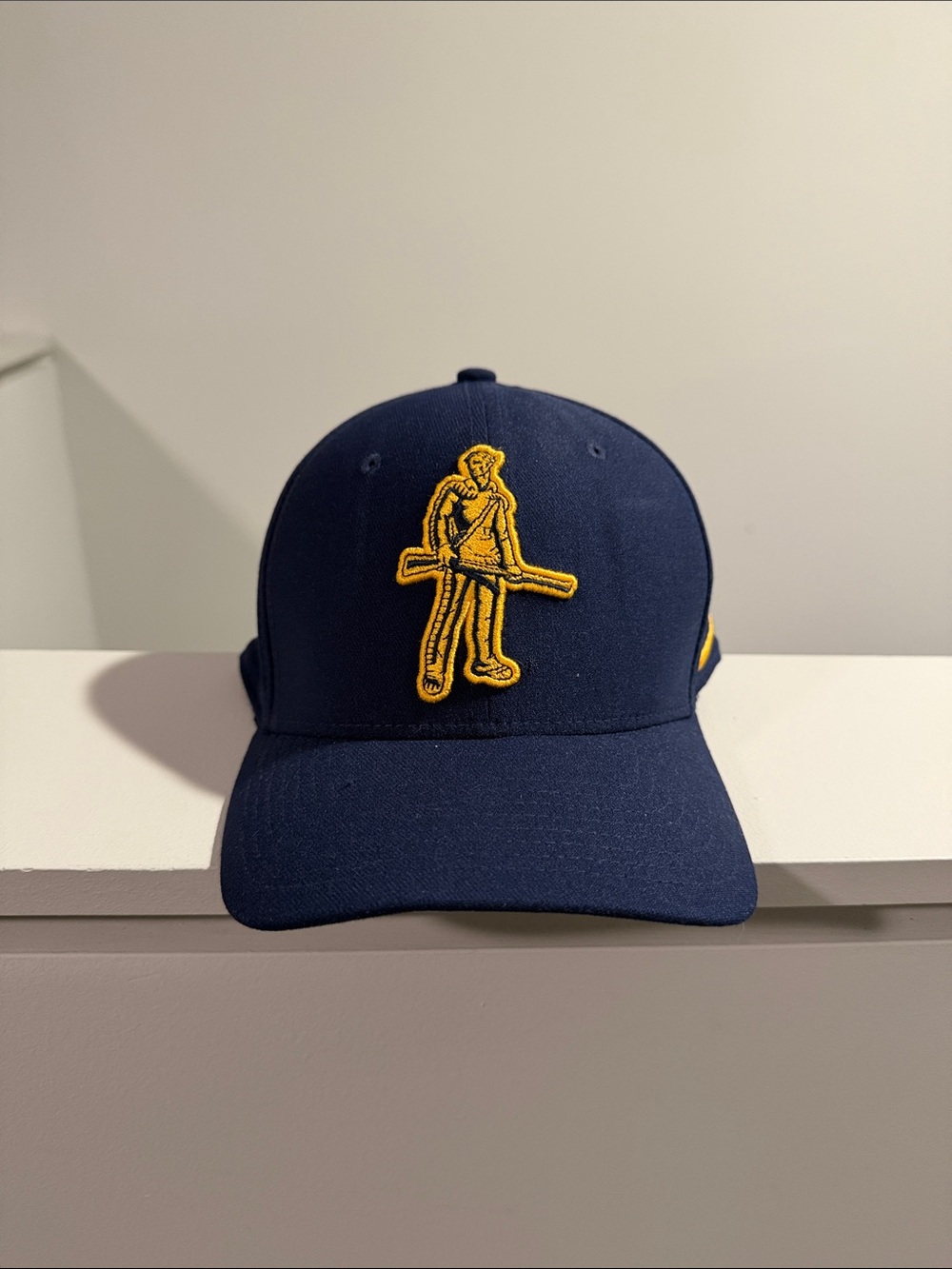 Nike Navy Baseball Cap with Yellow Embroidered Logo